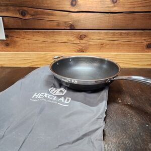 HexClad Hybrid Non-Stick Stainless Steel 12" Wok Induction Compatible